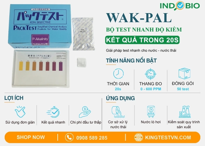 Thông số bộ test độ kiềm WAK-PAL